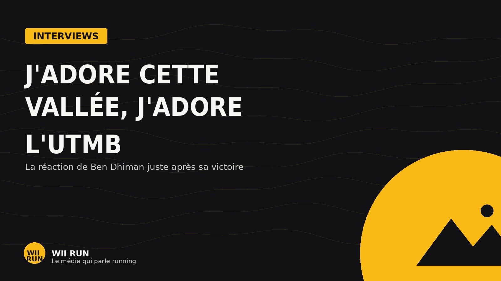 « J'adore cette vallée, j'adore l'UTMB » : les premiers mots de Ben Dhiman après sa victoire